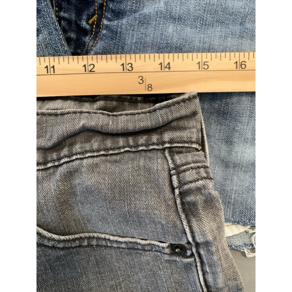 LOT OF 3 Levi's Jean Cut Offs Shorts Woman's 30" Waist Blue/Blue/Black See Pics - Picture 4 of 16